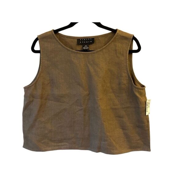 NWT Finity Studio 100%Linen Sleeveless Blouse & Pants set runs like 8 medium - Picture 2 of 16